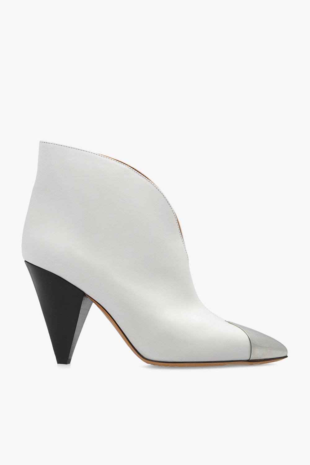 White Adsie heeled ankle boots Isabel Marant Casadei C Chain